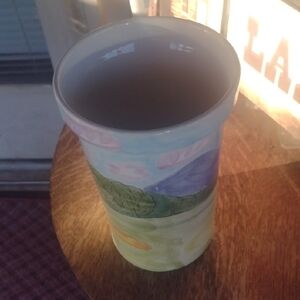 Colorful Ceramic Vase Handcrafted In Hungary